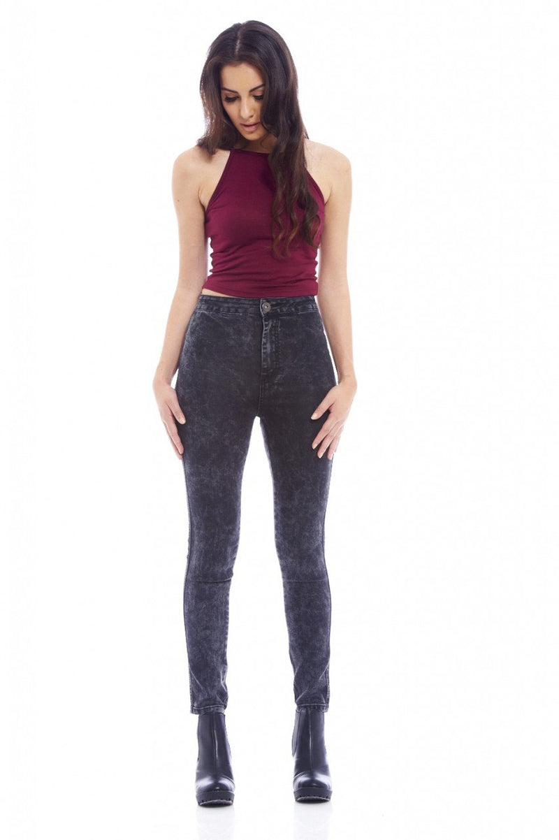 Speckle High Waist Jean