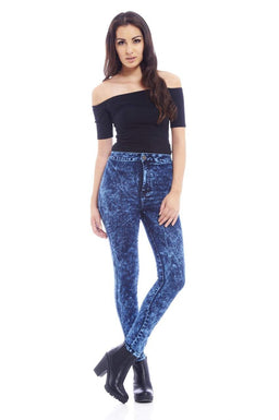 Speckle High Waist Jean