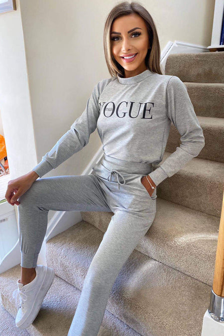 Grey V Loungewear Set