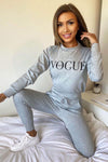 Grey V Loungewear Set