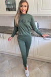 Khaki V Loungewear Set