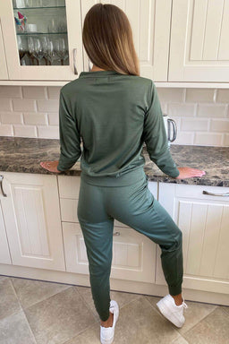 Khaki V Loungewear Set