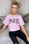 Pink Paris Printed Oversized Tee