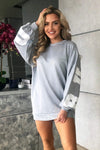 Grey Buffalo Slogan Oversized Sweatshirt