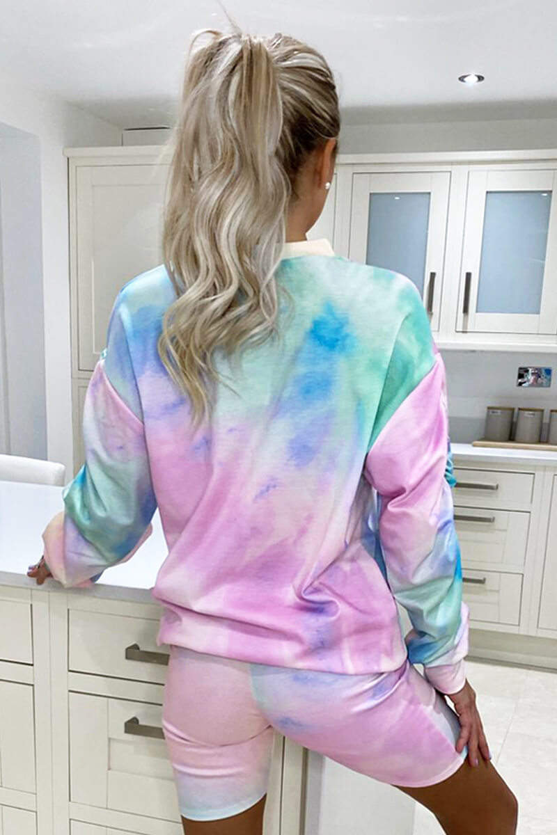 Rainbow Tie Dye Cycle Shorts
