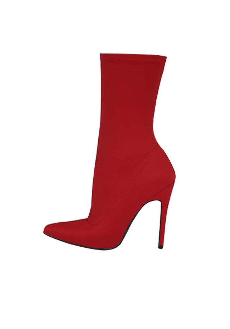 Red Stiletto Heel Boots
