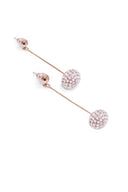 Rose Gold Diamante Ball Earrings