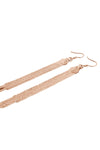 Rose Gold Sleek Drop Earrings