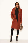 Rust Long Teddy Coat