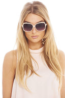 Cream Square Sunglasses