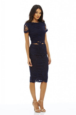 Short Sleeve Crochet Co-Ord