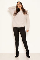 Silver Chenille Knitted Jumper