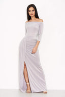 Off The Shoulder Sparkle Maxi Dress