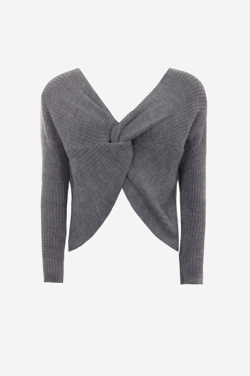 Silver Reversible Twist Knot Jumper