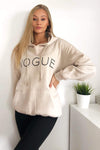 Stone Metallic Vogue Oversized Hoodie