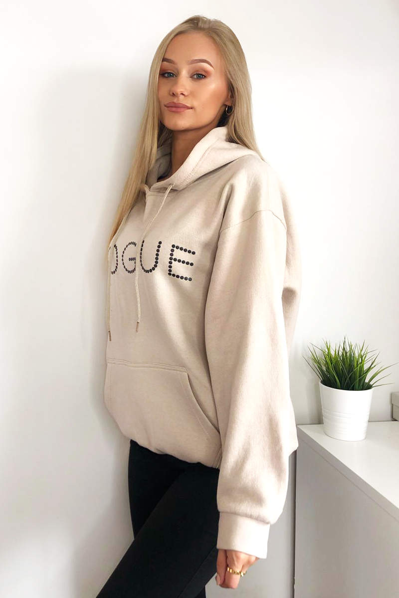 Stone Metallic Vogue Oversized Hoodie