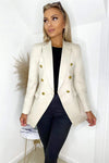 Stone Military Style Blazer