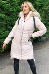 Stone Padded Long-line Puffer Coat