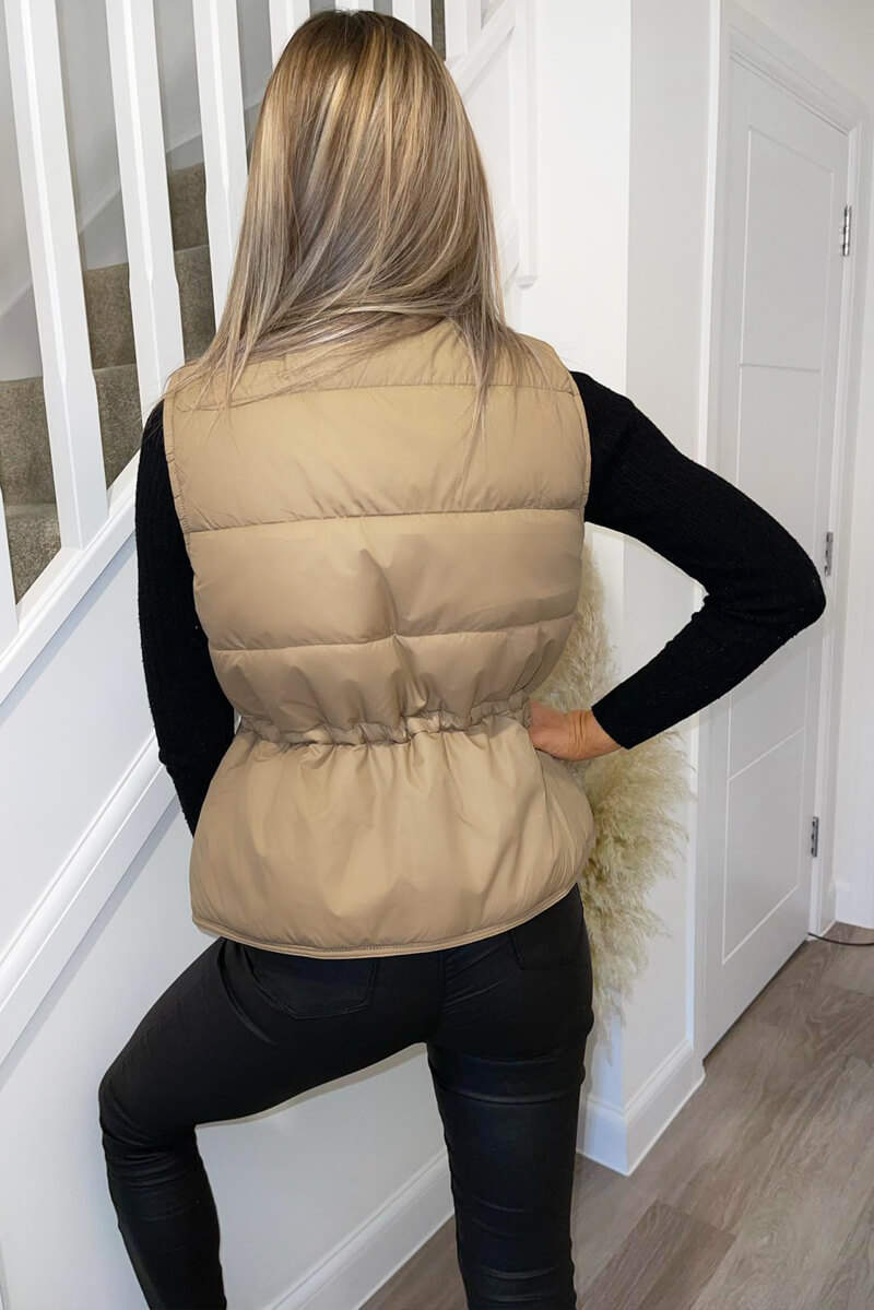 Stone Puffer Double Pocket Gilet