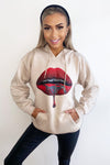 Stone Red Lips Hoodie