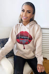 Stone Red Lips Hoodie