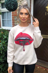 Stone Red Lips Sweatshirt