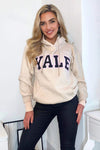 Stone YALE Printed Hoodie