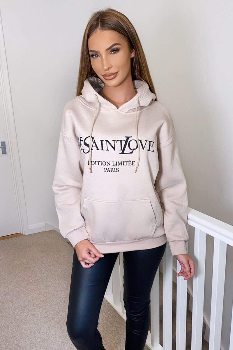 Stone YSLOVE Oversized Hoodie