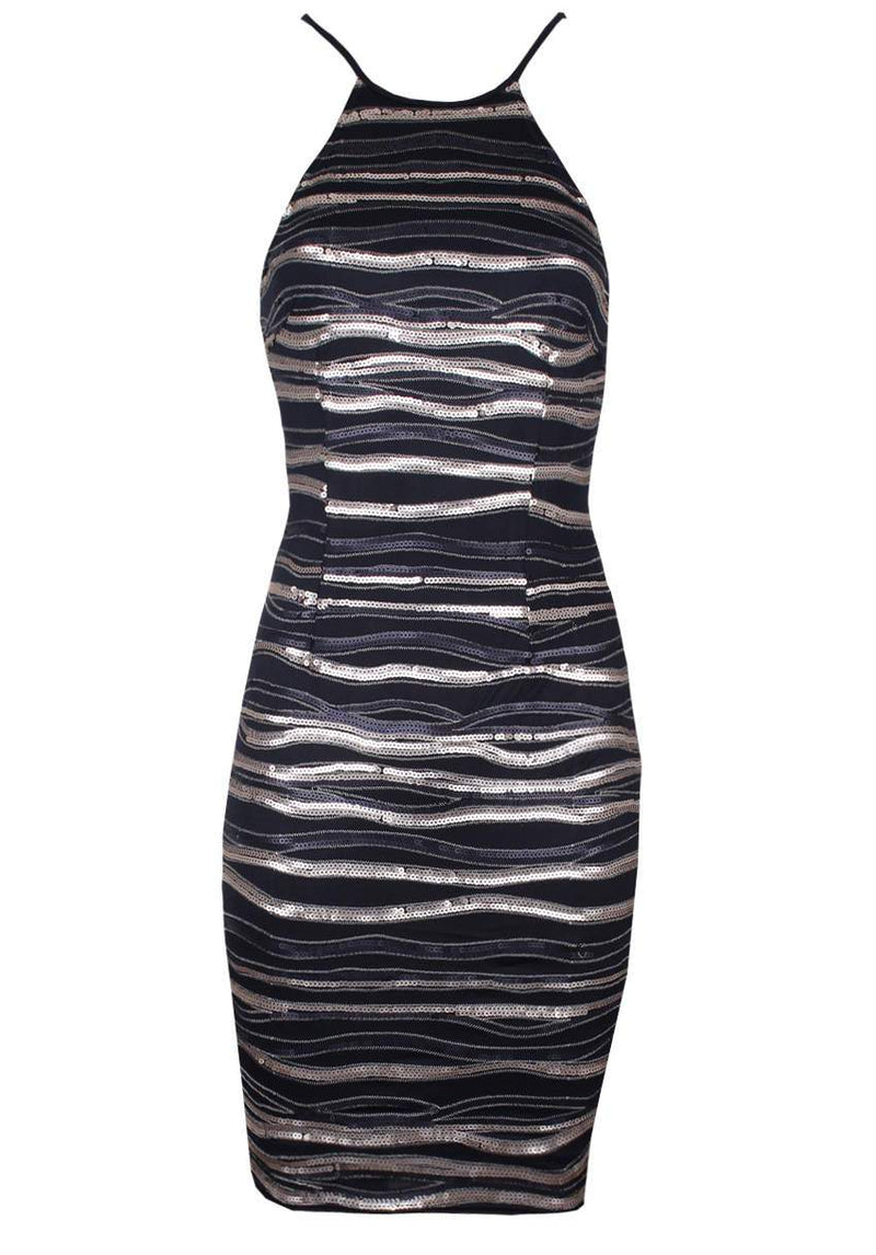 Stripey Sequin Dress