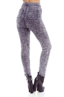 Plain Speckle High Waist Jean