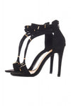 Black T-Bar Suede Heels