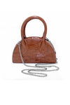 Tan Croc Tiny Bag