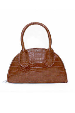 Tan Croc Tiny Bag