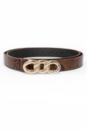 Tan Snake Print Belt