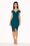 Teal Wrap Around Dress