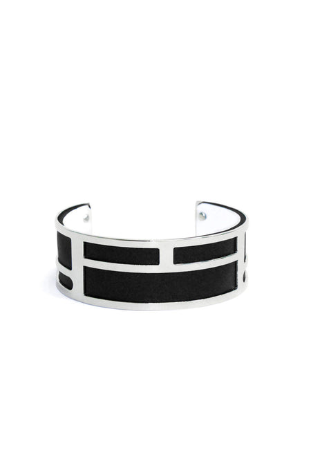 Thin Black Cuff Bangle