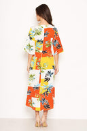 Tropical Printed Midi Dress