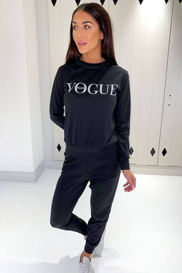 Black V Loungewear Set