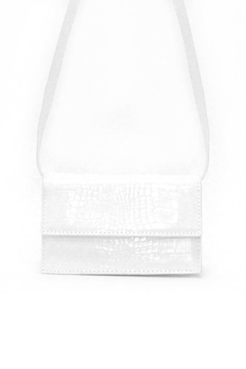 White Croc Purse Bag