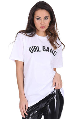 White Girl Gang Slogan T-Shirt