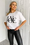 White Love Oversized Tee