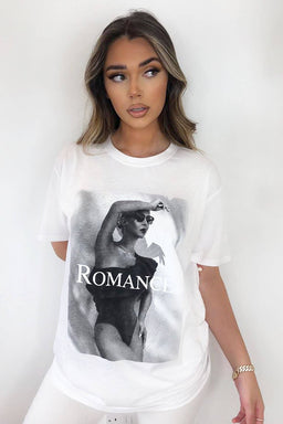 White Romance Oversized T-Shirt