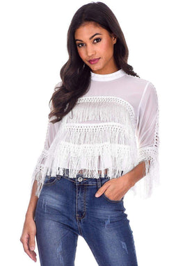 White Tassel Top