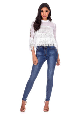 White Tassel Top