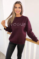 Wine Metallic Vogue Sweatshirt