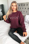Wine Metallic Vogue Sweatshirt