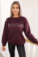 Wine Metallic Vogue Sweatshirt