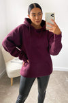 Wine Oversized Hoodie