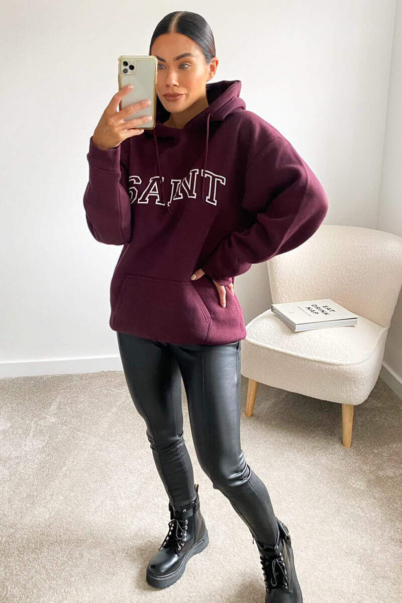 Wine Saint Oversized Hoodie