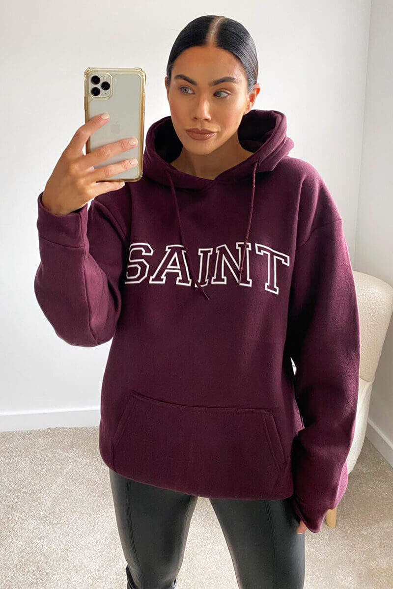 Wine Saint Oversized Hoodie